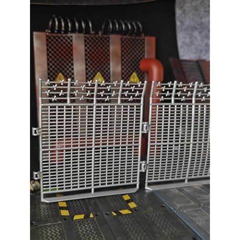 nyyuqi 1/18 Scale Prison Security Link Fence Wall for 3.75'' Action Figure Custom （5.11''*5.11''） (4pcs) Cover