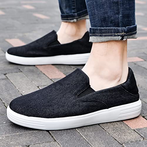 Image of konhill Mens Slip On Loafers Sneakers - Casual Knit Walking Shoes for Men, Lightweight Breathable Memory Foam Boat Shoes, Comfortable Slip-On Driving Loafers for Work Travel Beach