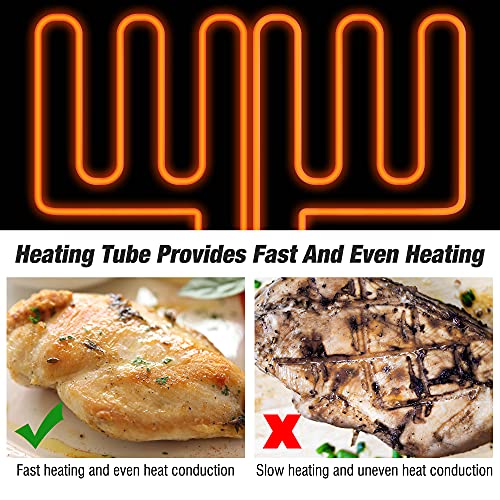 Yescom 2500W 24" Electric Countertop Griddle Flat Top Commercial Restaurant Bbq Grill #TOP4