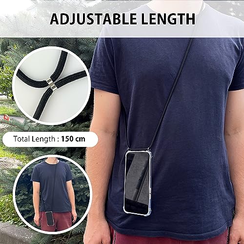 MyGadget Strap Case for Apple iPhone Xs Max, Crossbody Phone Cover, TPU Silicone Case with Neck Holder - Image 4