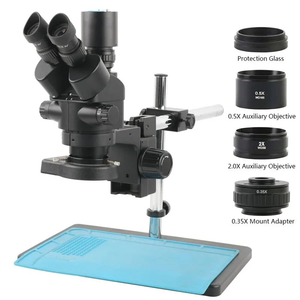 Microscope Simul Focal 3.5X-90X Zoom Trinocular Stereo Microscope HDMI VGA Set Camera for Digital Image Acquisition