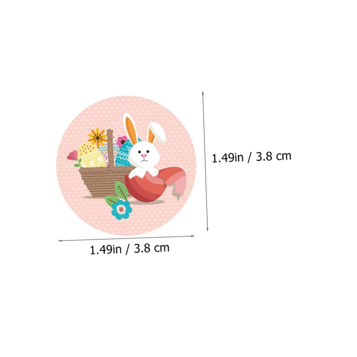 OHPHCALL Easter Bunny Sticker 500pcs Wrapping Labels Foam Stickers for Decorations Party