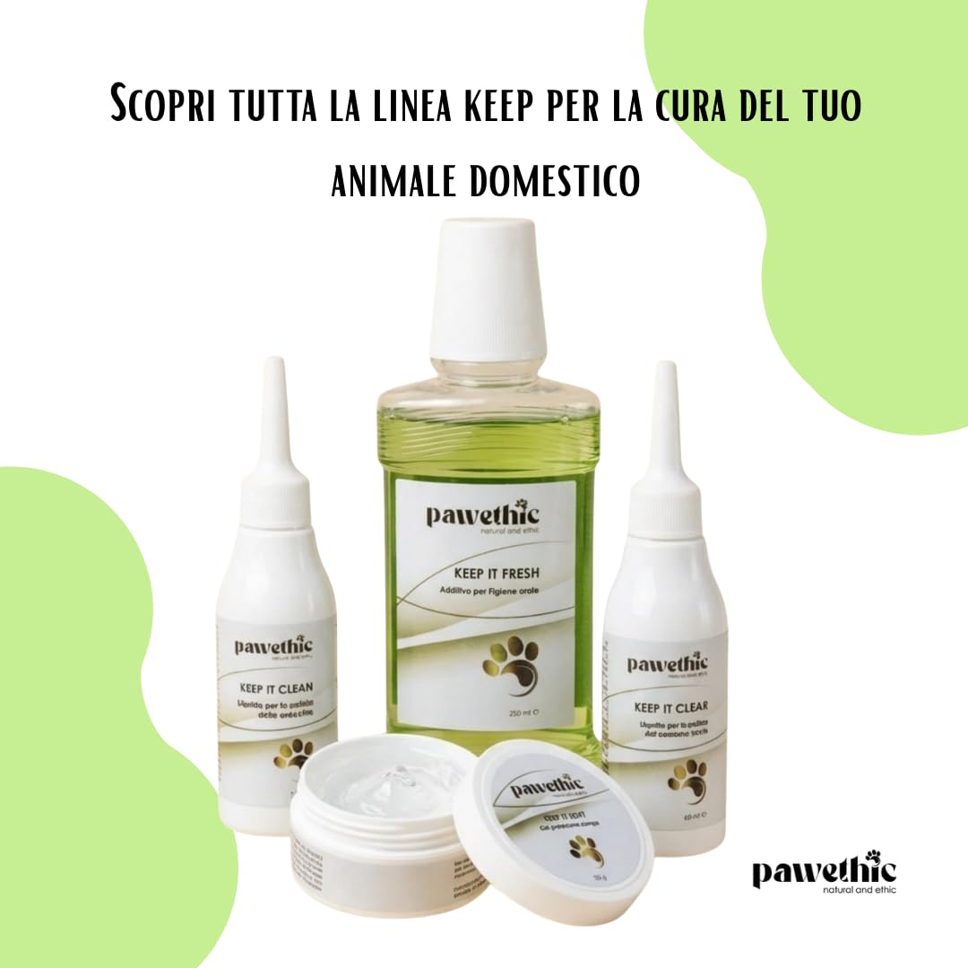 Pawethic Keep it fresh additivo per l'acqua per una corretta igiene orale negli animali- scioglie placca e tartaro - 250ml