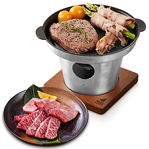 Freshy Chef Portable Bbq Grill – Non-Stick Mini Grill To Enjoy Japanese Yakiniku At Home – Small Bbq Grill With Optimal Heat Release – Lightweight & Smokeless Grill – Stainless Steel Small Grill #TOP15