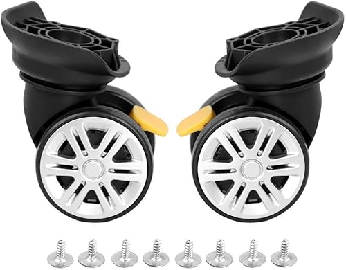 Miniatura 6 de Baoblaze 4 piezas de 360 ruedas giratorias para equipaje resistente al desgaste ruedas de reparación de ruedas de doble rodamiento de rodillos