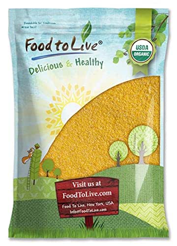 Food to Live Organic Yellow Polenta, 10 Pounds - Non-GMO