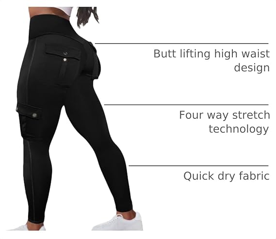 Flamingals Butt Lifting Leggings for Women High Waisted Workout Jeggings
