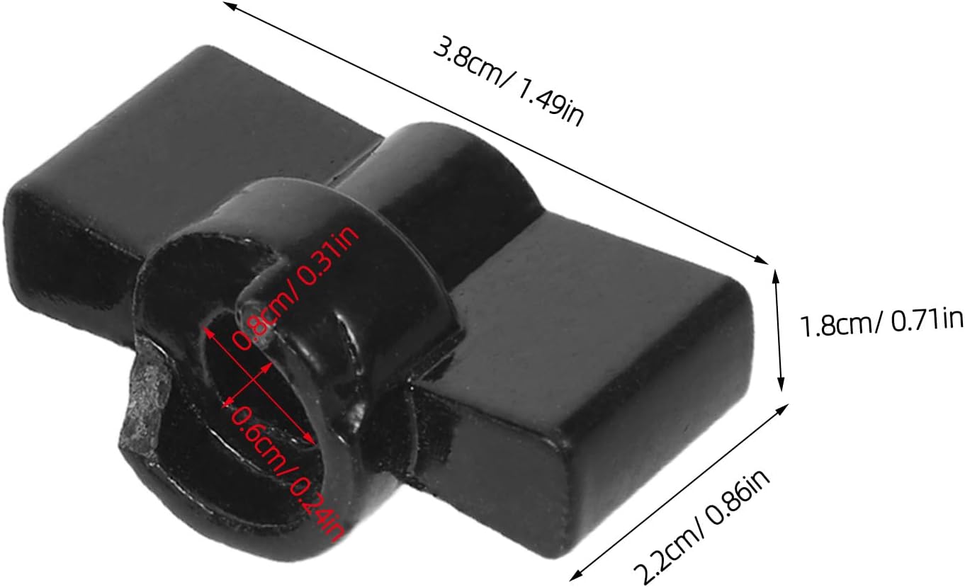 Toddmomy 5pcs Ball Valve Butterfly Handle, Underfloor Heating Manifold Handle - 1.5x0.87" Metal Replacement Parts for Shut Off and Heating Manifold Ball Valve Repair