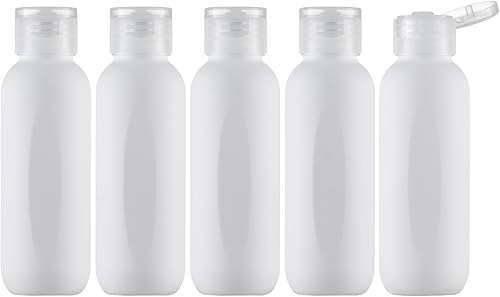 Miniatura 1 de owlyee Botellas de viaje de 3.4 onzas para artículos de tocador, botella de plástico vacía para champú (5 piezas) recipiente de tamaño pequeño