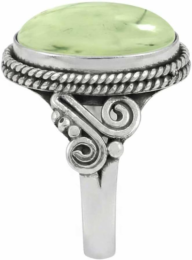 JEWELOPORIUM Boho Handmade Jewelry Chunky Natural Gemstone Labradorite, Crystal, Moonstone, Turquoise Oval 925 Sterling Silver Plated Ring For Women