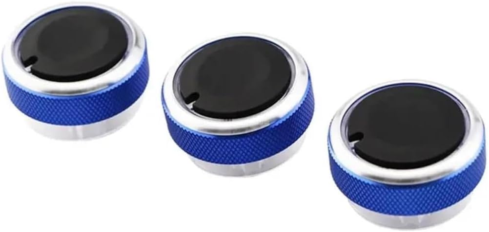 Aluminum Alloy Air Conditioning Knob AC Knobl Button Compatible for Ford Focus 2 MK2 for Focus 3 MK3 for Mondeo Sedan(Sliver)