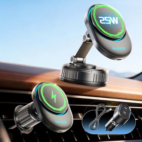 Geerealy for 25W MagSafe Car Mount Charger with Built in Cooling Fan - image 1