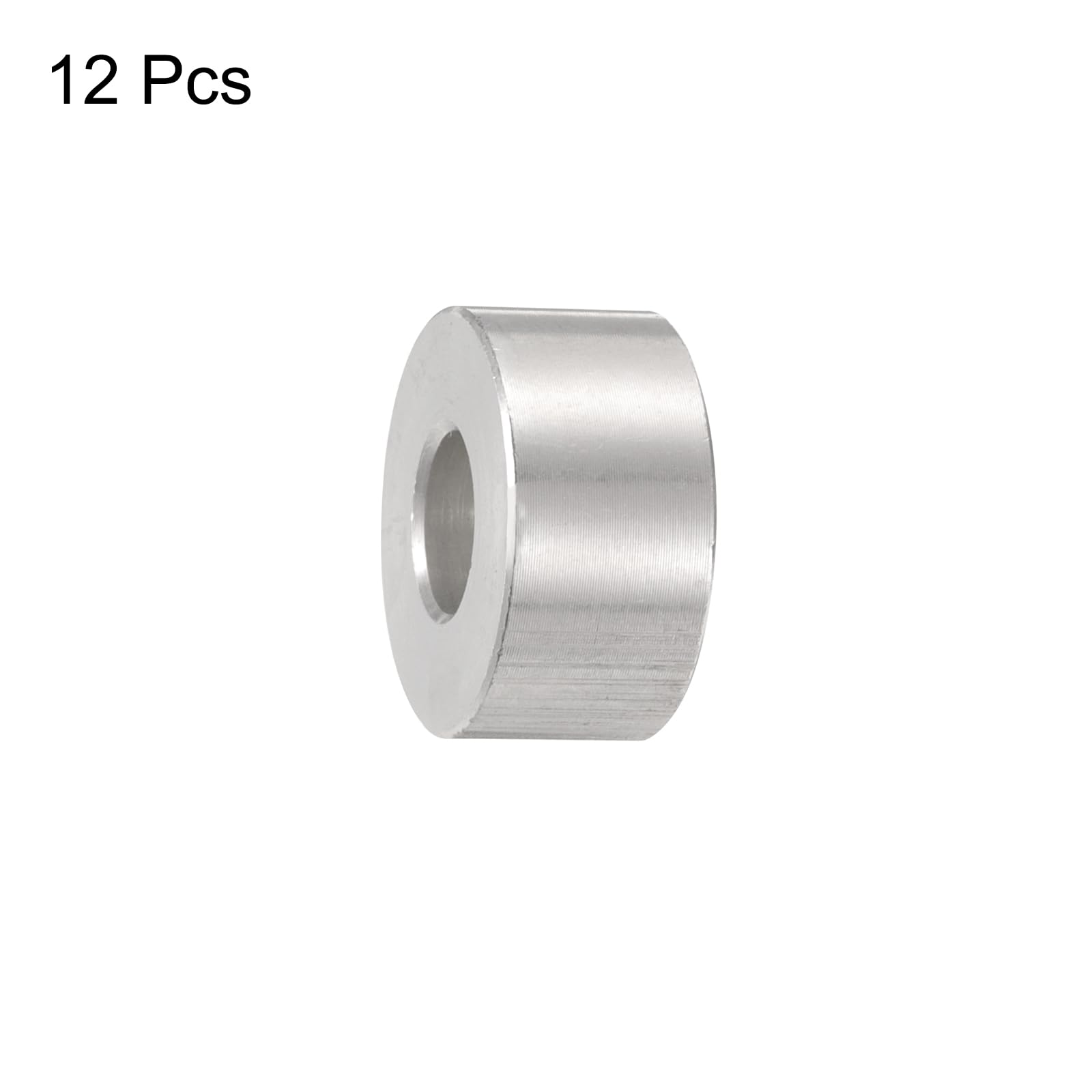 QUARKZMAN 12pcs M8 Separadores de Aluminio, Espaciadores Redondos de Metal Espaciadores Metálicos de Aluminio para M8 Tornillo Pernos, 8.5x20x10mm (ID*OD*Esp.)