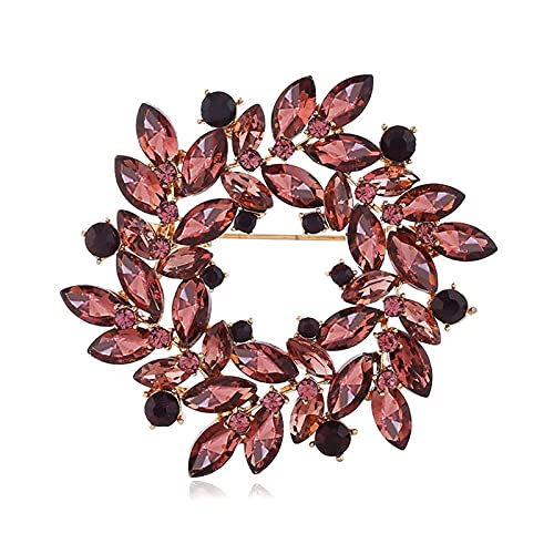 Broche fleur en cristal 3 couleurs chic pour femme - 2