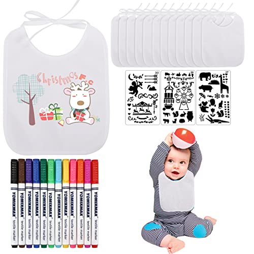 30-teiliges Lätzchen Mal-Set Für Babys - Mit Stiften & Vorlagen Für Kreative Partyspaß