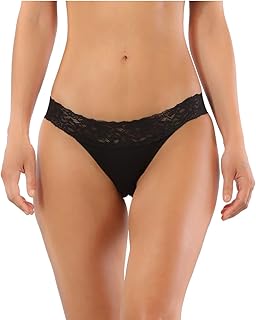 بانتي شانتيل رفيع الخصر مزين بالدانتيل للنساء من ايف مزيج القطن