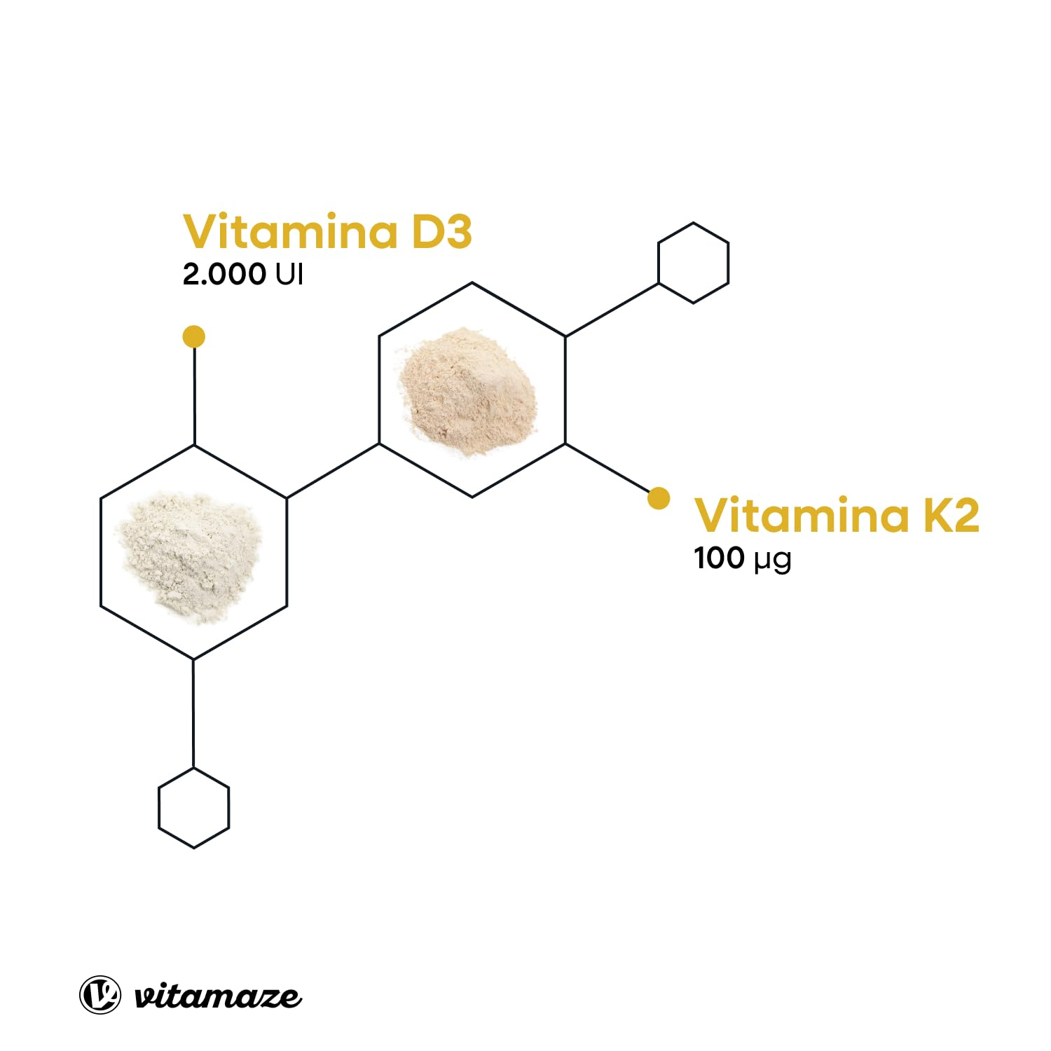 Vitamina D3 K2, 8 Mese, 240 Piccole Compresse, Alto Dosaggio Vitamina D3 e 100 mcg Vitamina K2, Elevata Biodisponibilità, Ossa, Denti, Articolazioni, Sistema Immunitario, Qualitá Tedesca, Vitamaze
