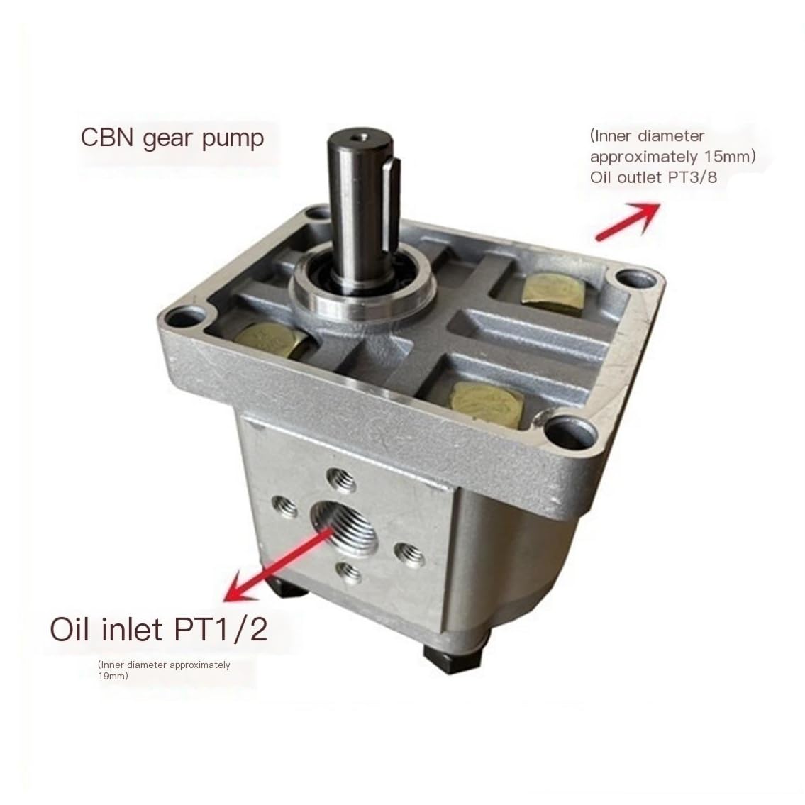 Pompe à engrenages CBN-F304 F306 F310 F314 F316 F320 325, pompe à huile haute pression YIJIAN (Color : CBN-F304-right-Round key 16)