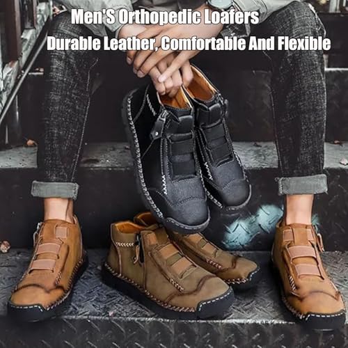 Matufit Shoes for Men, Handcrafted Cowhide Orthopedic Loafers - Wide Toe Box, Slip On Lightweight Shoes2