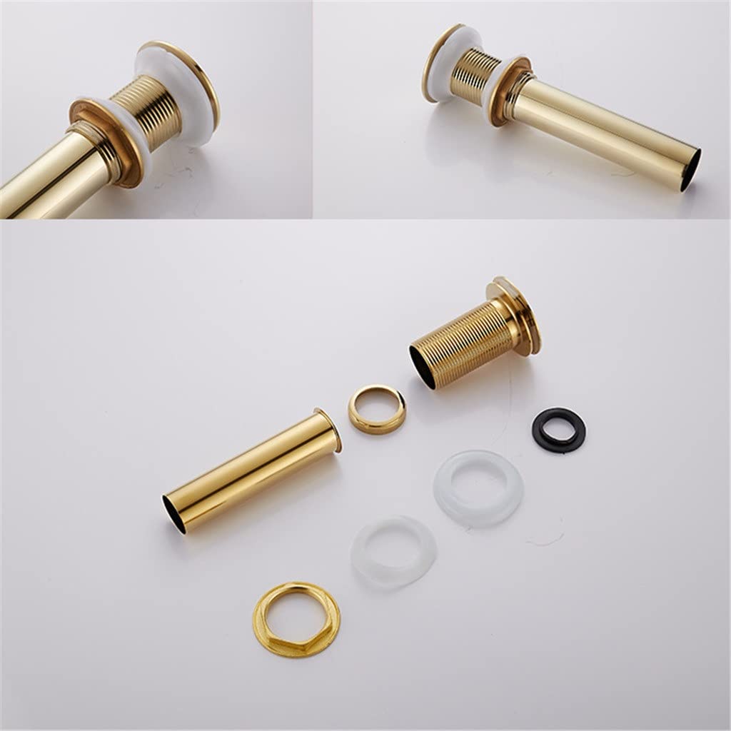 Italiano: Bagno Accessorio Lavello Drain Filtro Golden Color Click-Clack Basin Waterlet con Overflow(3-Pack)