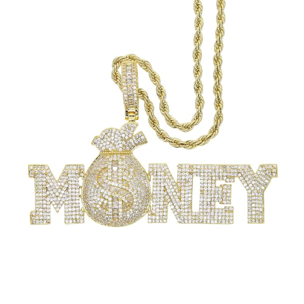 Men's Xo Pendant Necklace Sparkling Stones Hip - Pakistan