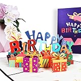 【Elección Ideal de Regalo de Cumpleaños】 En el cumpleaños de sus padres, hijos, abuelos o sus mejores amigos, pareja, nuestras exquisitas tarjetas de cumpleaños en 3D pueden transmitirles sus deseos.