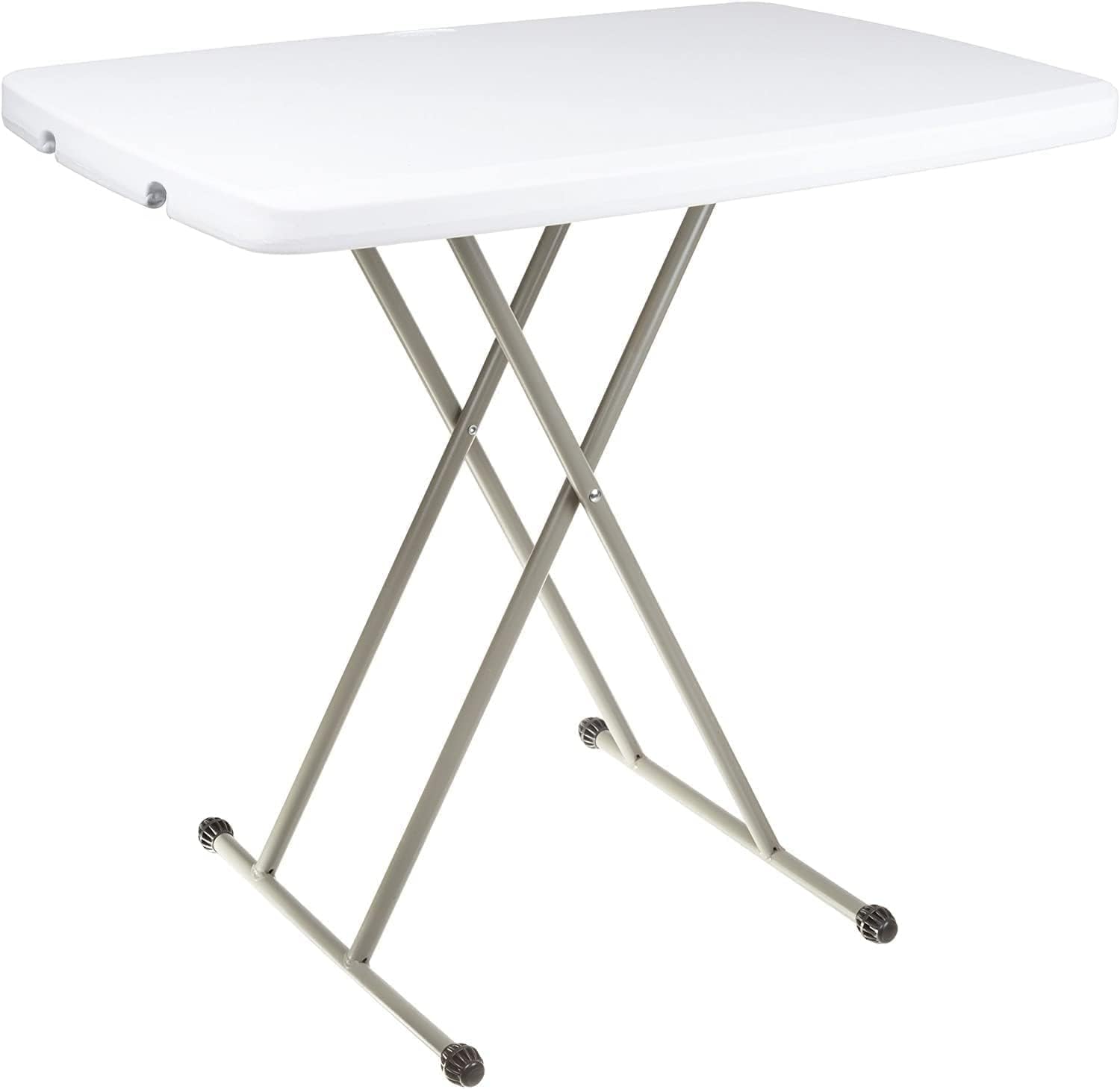 Lifetime 30 In. White Plastic Adjustable Height Folding Utility Table 28241 - The Home Depot