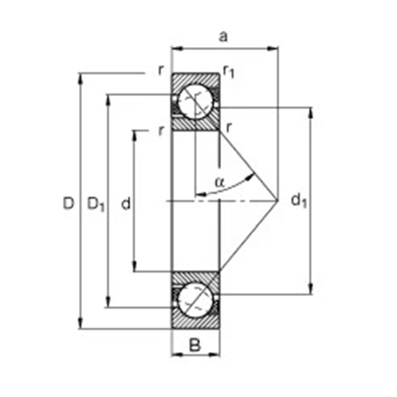 1 para 7203 7203C-2RZ-P4-DTA 17 x 40 x 12 łożysko skośne wrzeciona wysokiej prędkości ABEC 7