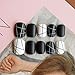 Milanco Matte Fake Nails Geometrical Line Press on Nails Square Full Cover Short False Nails Art 24Pcs for Women