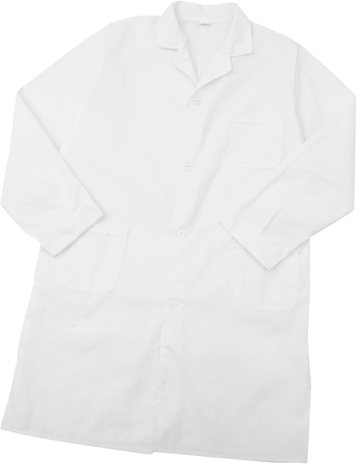 KICHOUSE White Laboratory Coat Doctor Suit Long Sleeve Xxl Cotton Men