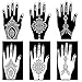 XMASIR Henna Tattoo Stencil Kit/Temporary Tattoo Template Set of 20 Sheets, Indian Arabian Tattoo Stickers Mehndi Stencils for Hand Body Art