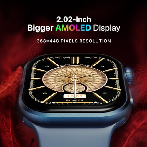 Image of Fire-Boltt Brillia Smart Watch 2.02 inch Super AMOLED Display, Bluetooth Calling, SpO2, Heart Rate Monitor, 120+ Sports Modes, Fitness Tracker, Voice Assistant, Smart Watch for Man & Women