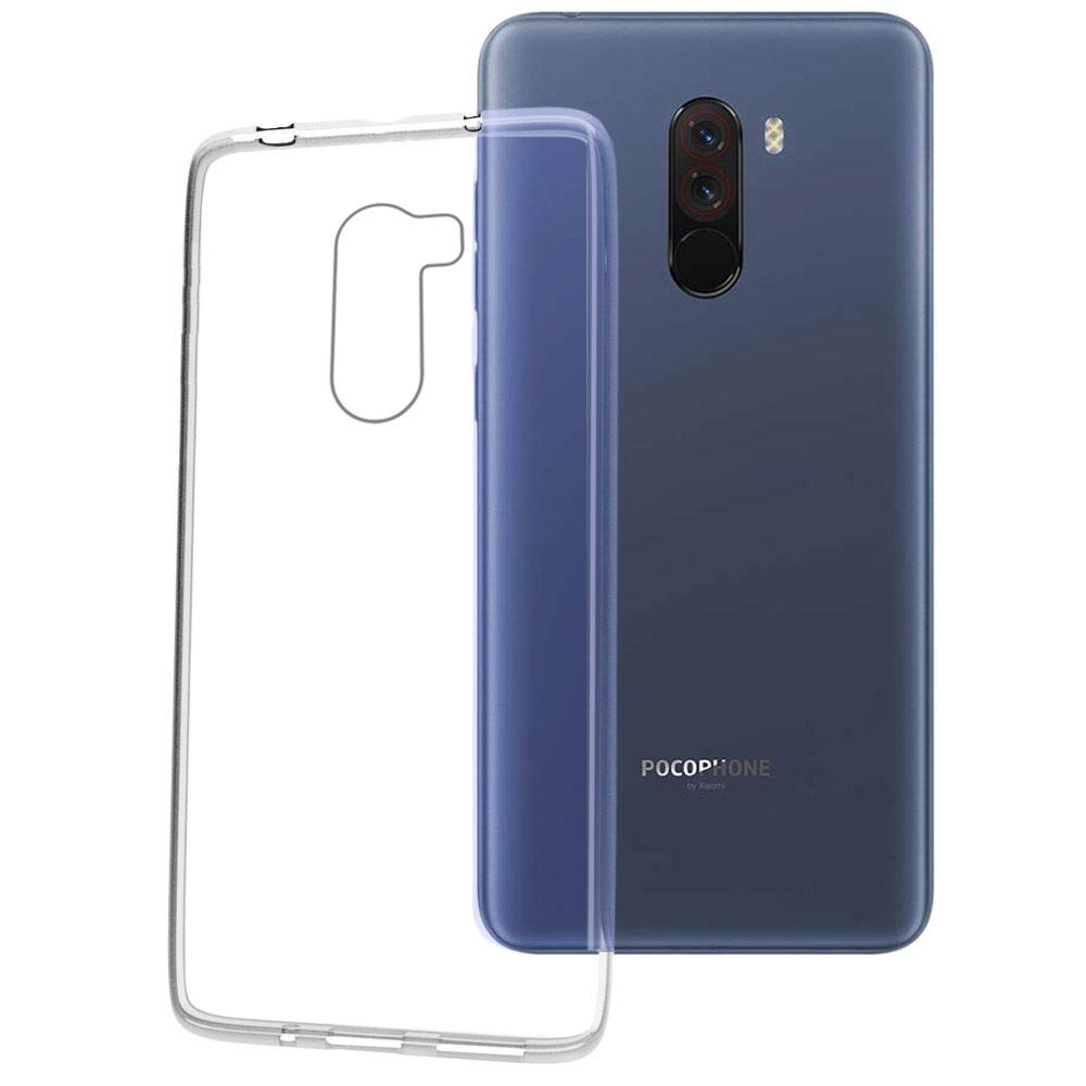 EbestStar Cover Per Xiaomi Pocophone F1 - Custodia Silicone Trasparente TPU + Vetro Temperato 9H, Antiurto, Morbida - 3