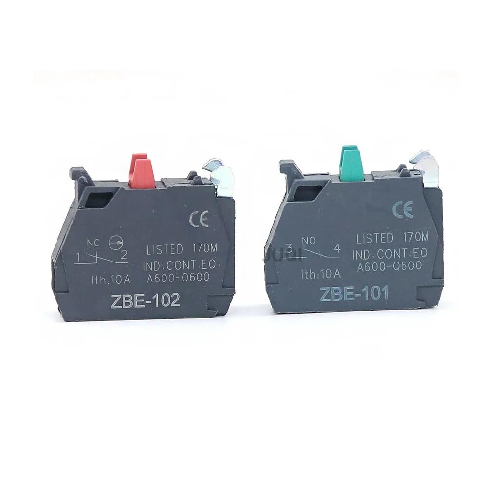 10pcs Button Switch Contact Block Zbe-101 No/Zbe-102 Nc Xb4/xb5(10PCS Nc)