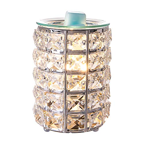 MASEN Crystal Wax Warmer Hollow Electric Fragrance Candle Warmer for Warming Scented Candles,Wax Melts - Spa,Aromatherapy (Crystal)