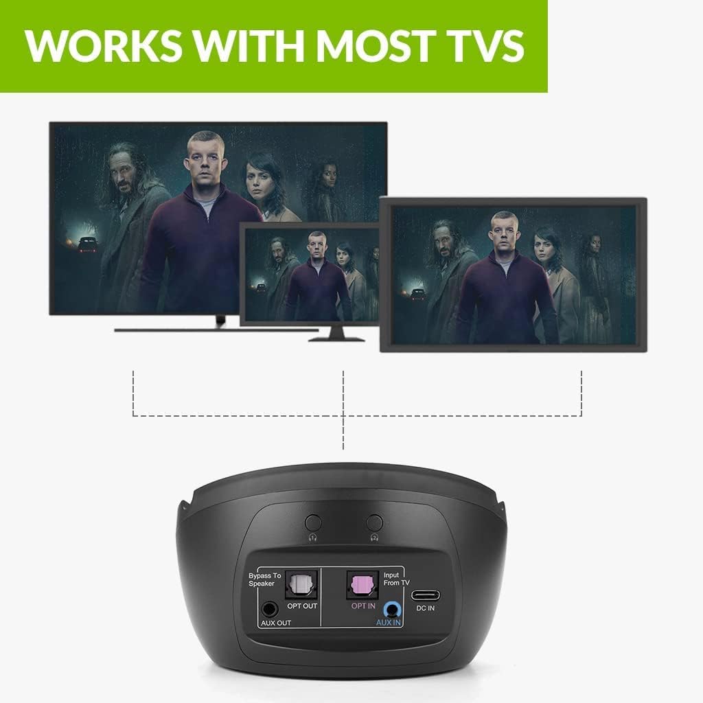 Avantree Medley Air - Cuffie per TV Senza Fili Wireless Open-ear per Guardare il con Base di Ricarica/Trasmettitore Bluetooth per Televisore, Soundbar, Dialoghi Chiari, Senti Ciò che ti Circonda Avantree Medley Air - Cuffie per TV Senza Fili Wireless Open-ear per Guardare il con Base di Ricarica/Trasmettitore Bluetooth per Televisore, Soundbar, Dialoghi Chiari, Senti Ciò che ti Circonda