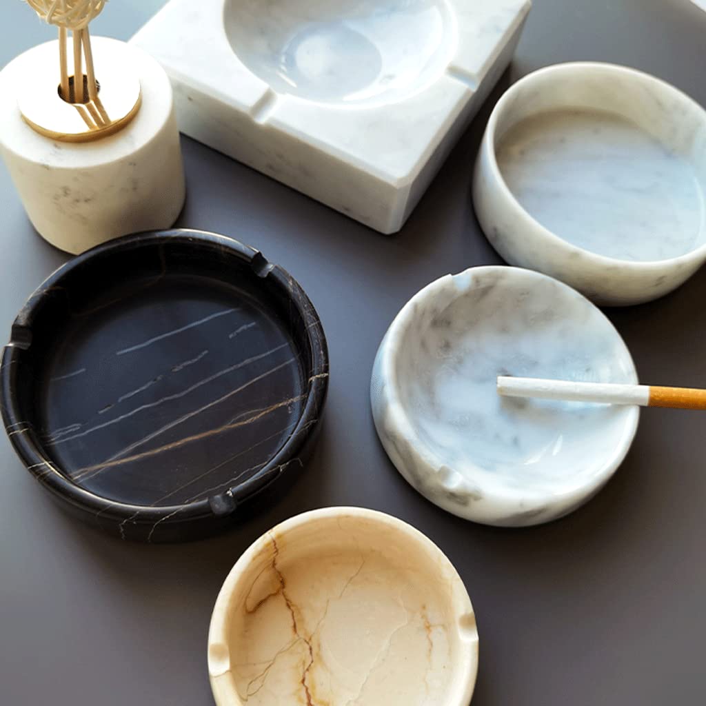 Amazon.com: BMXCY Beautifully Marble Ashtray Anti Fly ash Cigar