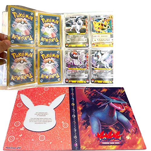 ESOOR Guía de colección Profesional Álbum de Cartas coleccionables para Pokémon - GX-EX-TCG - Naipe - 120 Ranuras para Tarjetas Puede Contener 240 Cartas - (Salamence)
