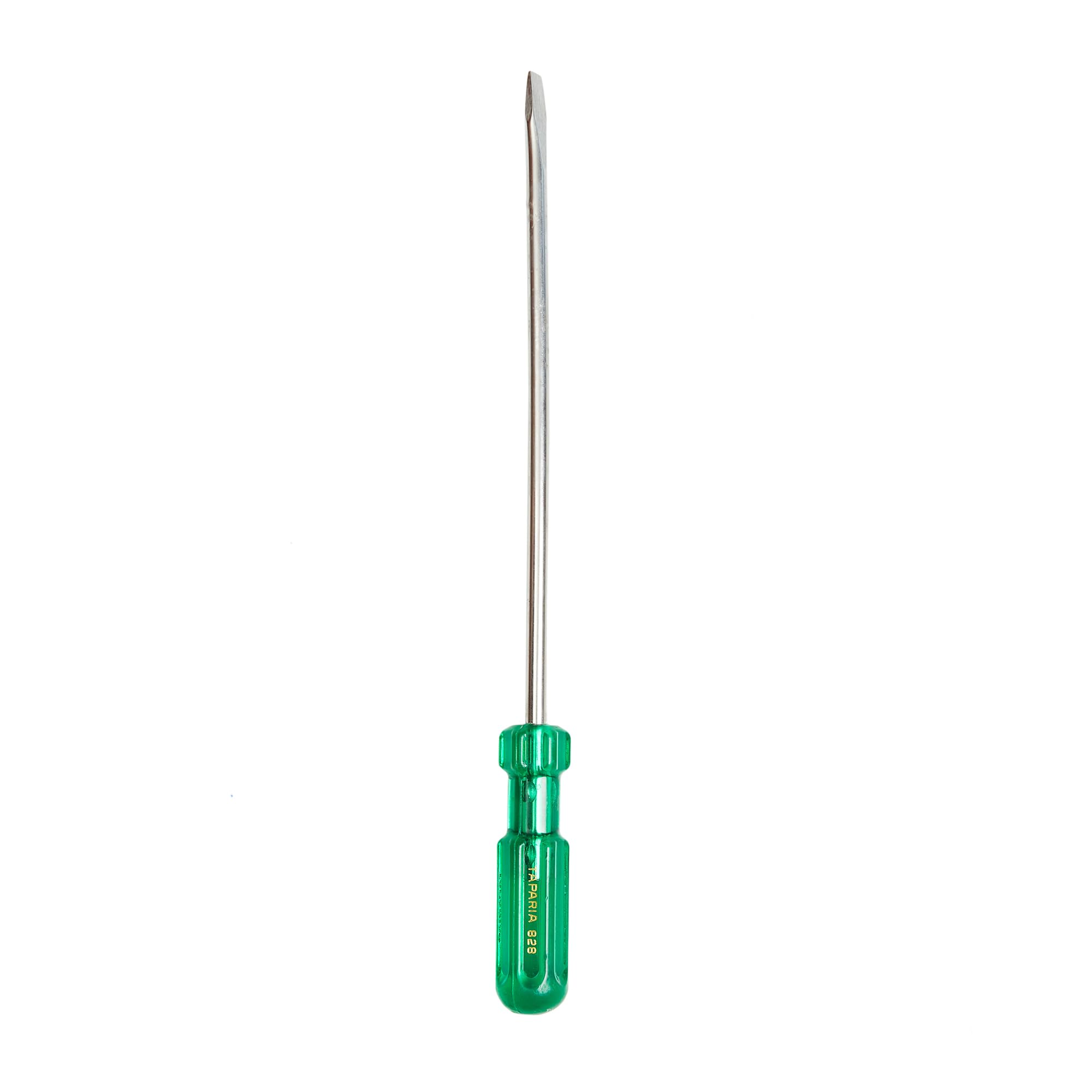 Taparia 828 Steel (8.0 x 1.2mm) Flat Tip Screw Driver (Green and Silver)