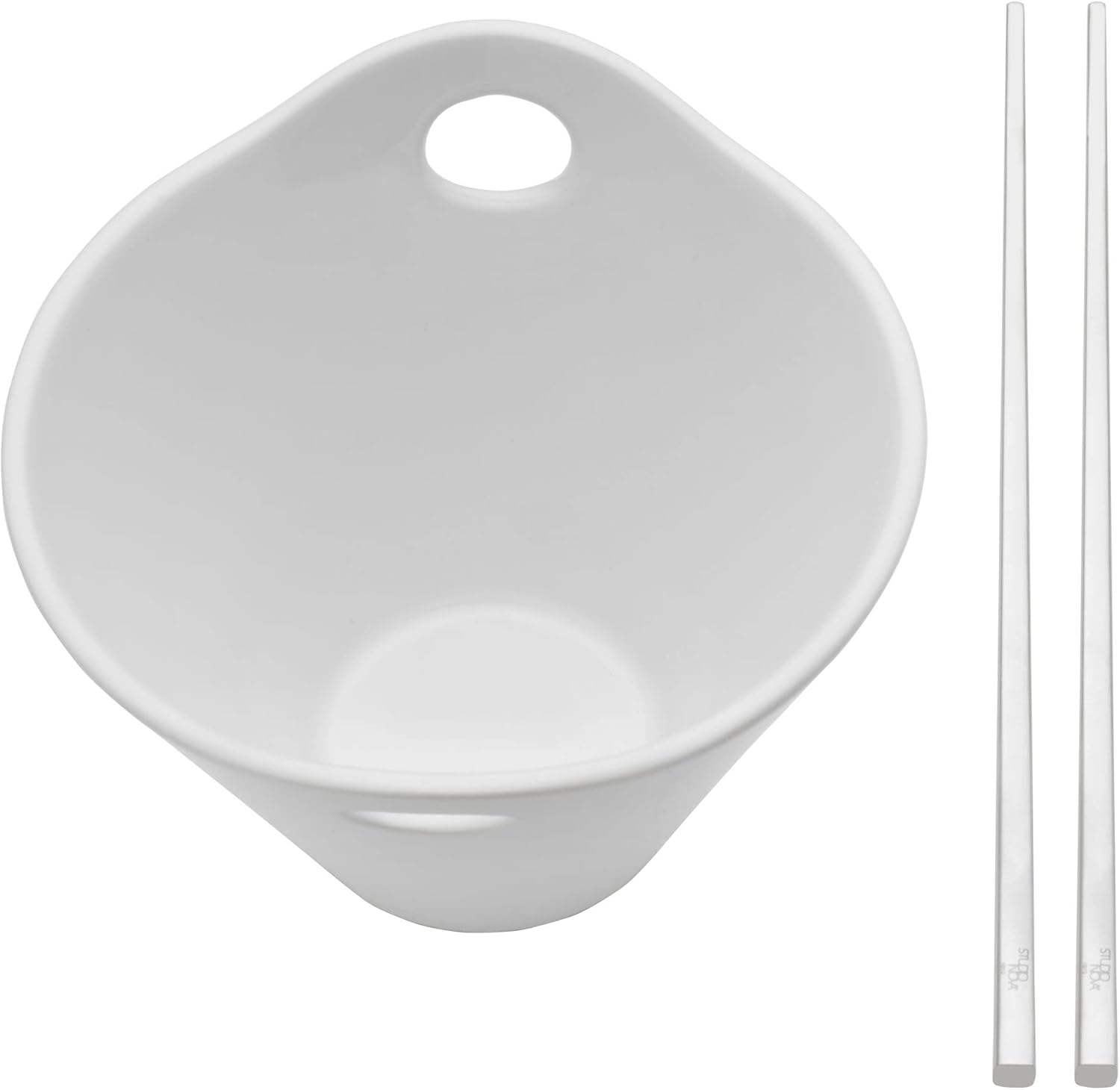 Studio Nova Noodle Bowl and Chopstick Set, 3Piece, White Home & Kitchen