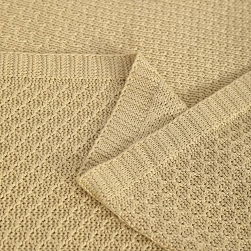 Image of NTBAY Rayon Derived from Bamboo Knit Throw Blanket, 51 x 67, Khaki