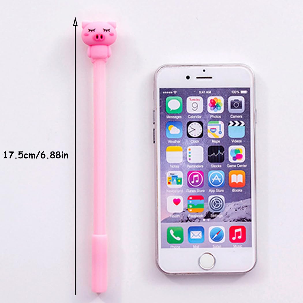 Ranvi 12 PCS Gel Ink Pens Student Stationery Office Home Office School Decoration Supplies(Pig) - Image 4