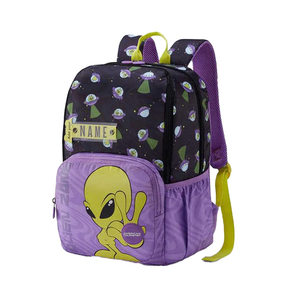 Diddle 3.0, 21 L Volume 4 Compartment School Backpack with Front Organizer and Spacious Interiors for Boys - Alien Black-image-28