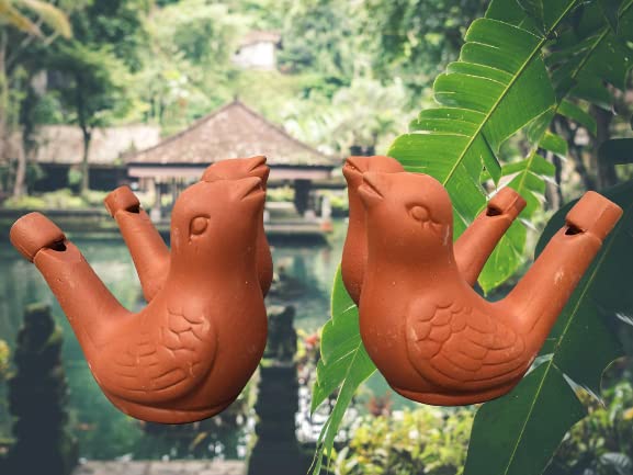Image of Clay Bird Water Whistle - Set of 4