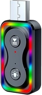 2 in 1 Bluetooth 5.3 Transmitter and Receiver, Low Latency Bluetooth Audio Adapter for TV to Bluetooth Headphone, Wireless Aux Receiver for Car/TV/Home Stereo/Headphone/Speaker