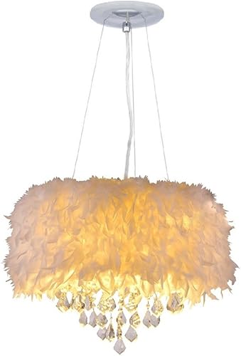 Miniatura 2 de Surpars Candelabro de cristal con plumas blancas y 4 luces