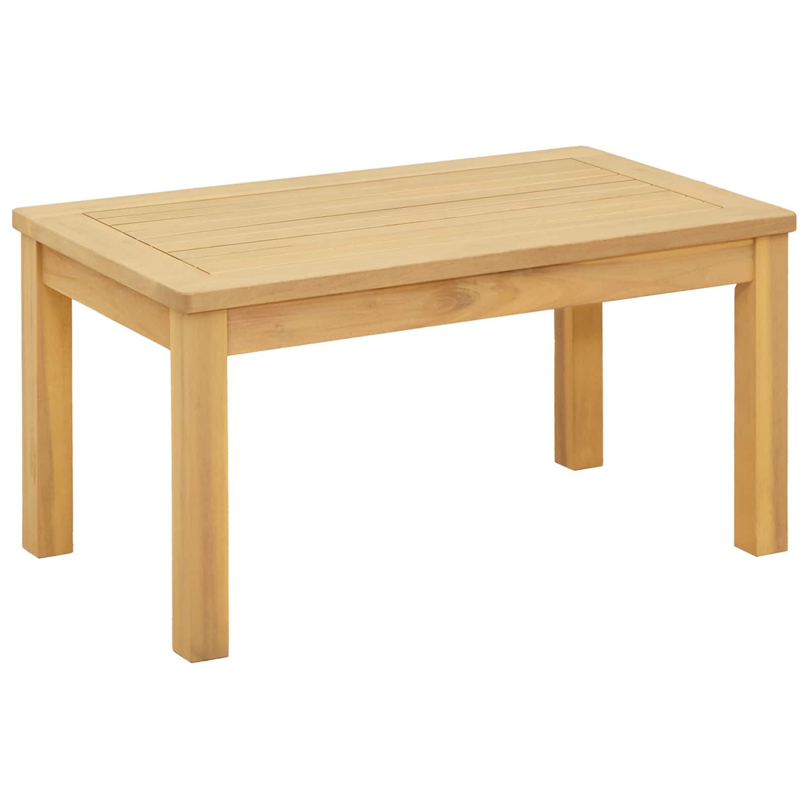 vidaXL Tavolino da caffè Acacia Clara 70 x 40 x 36 cm, Ritiro in giardino, Fascino rustico, recinzioni durevoli, caratteristiche senza tempo, sentieri beige, Fiori, arbusti e Sedili accoglienti nella