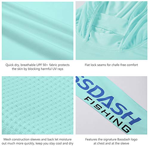 BASSDASH UPF 50+ Men’s UV Sun Protection Long Sleeve Performance Fishing Hoodie Hooded Shirts3