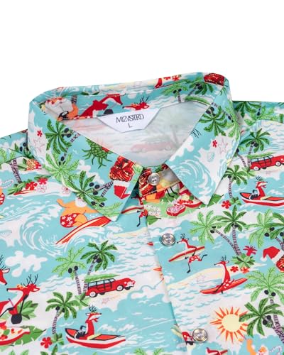 Image of Hawaiian Shirt for Men Tropical Shirts Summer Beach Button Down Short Sleeve Luau Aloha Floral Cruise Vacation Outfit 2026