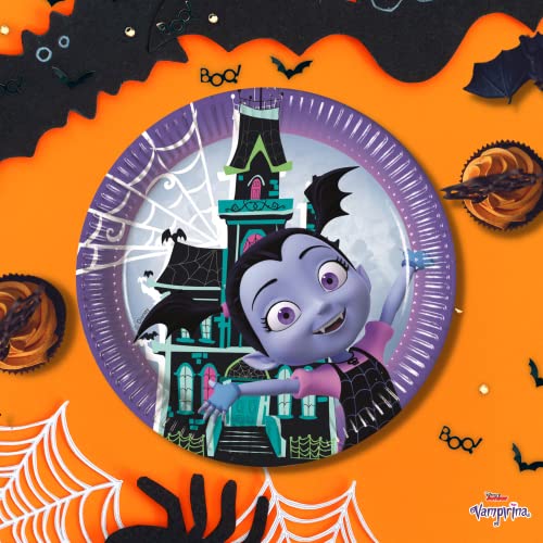 Disney Halloween Plates, Large Paper Halloween Plates, Halloween Party Table Plates, Halloween Party Plates, Vampirina Plates #TOP2